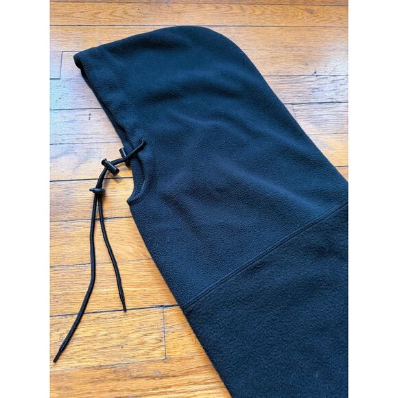 Navy Blue/Black Fleece Hood w/Drawstring sz OS (Unisex) - Picture 7 of 12